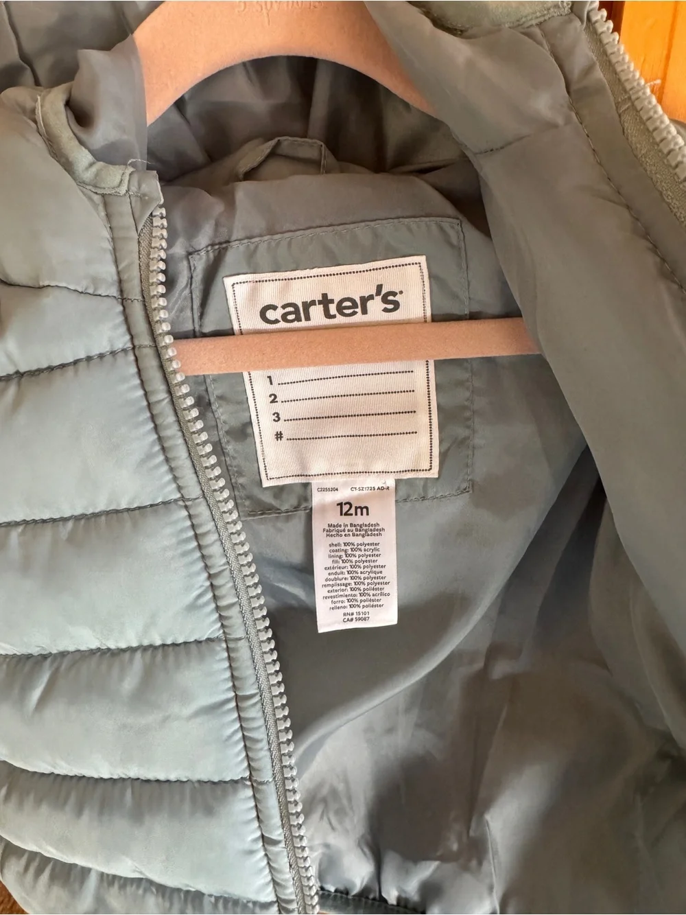 Carters lightweight puffer